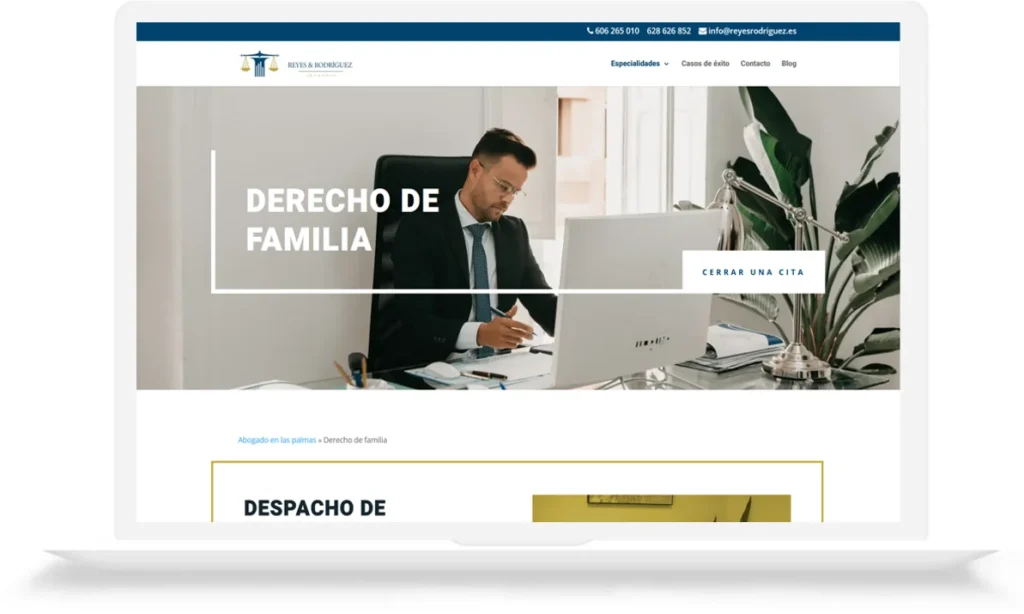 Web abogados Reyes y Rodriguez
