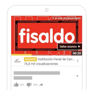 Anuncio de Fisaldo en youtube